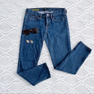 J Crew Factory Toothpick Stretch Denim Blue Jeans Size 26